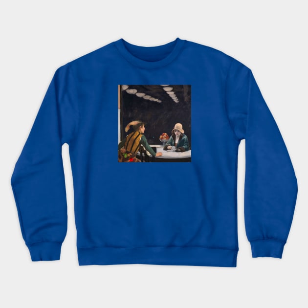 Caravaggio and Hopper Crewneck Sweatshirt by Illusory contours